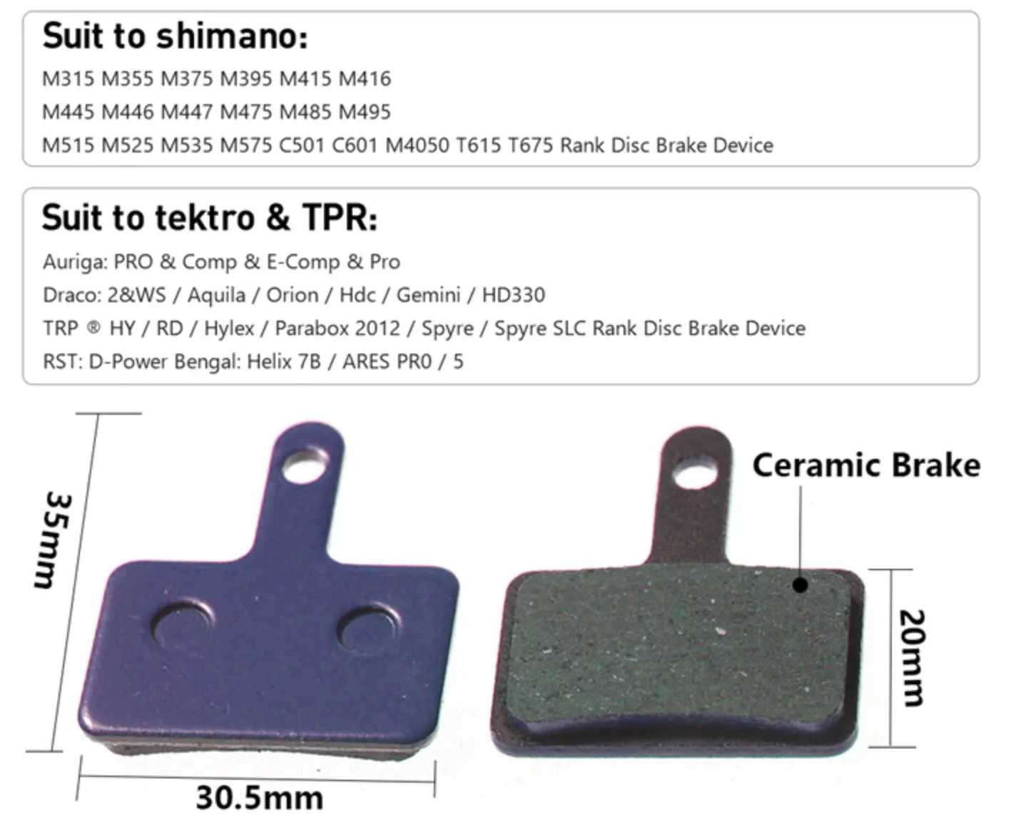 Pastilla de freno resina de disco hidráulico 1001 1