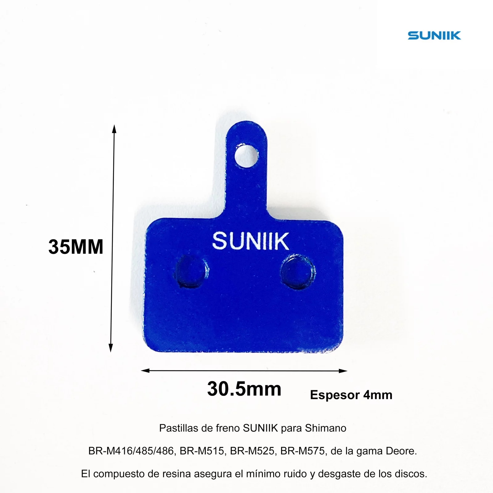 Pastilla de freno resina de disco hidráulico 1001 3